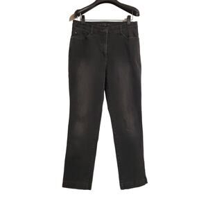 Brax Feel Good Womens Carola Brillian Straight Leg Jeans Size 29 Black Stretch